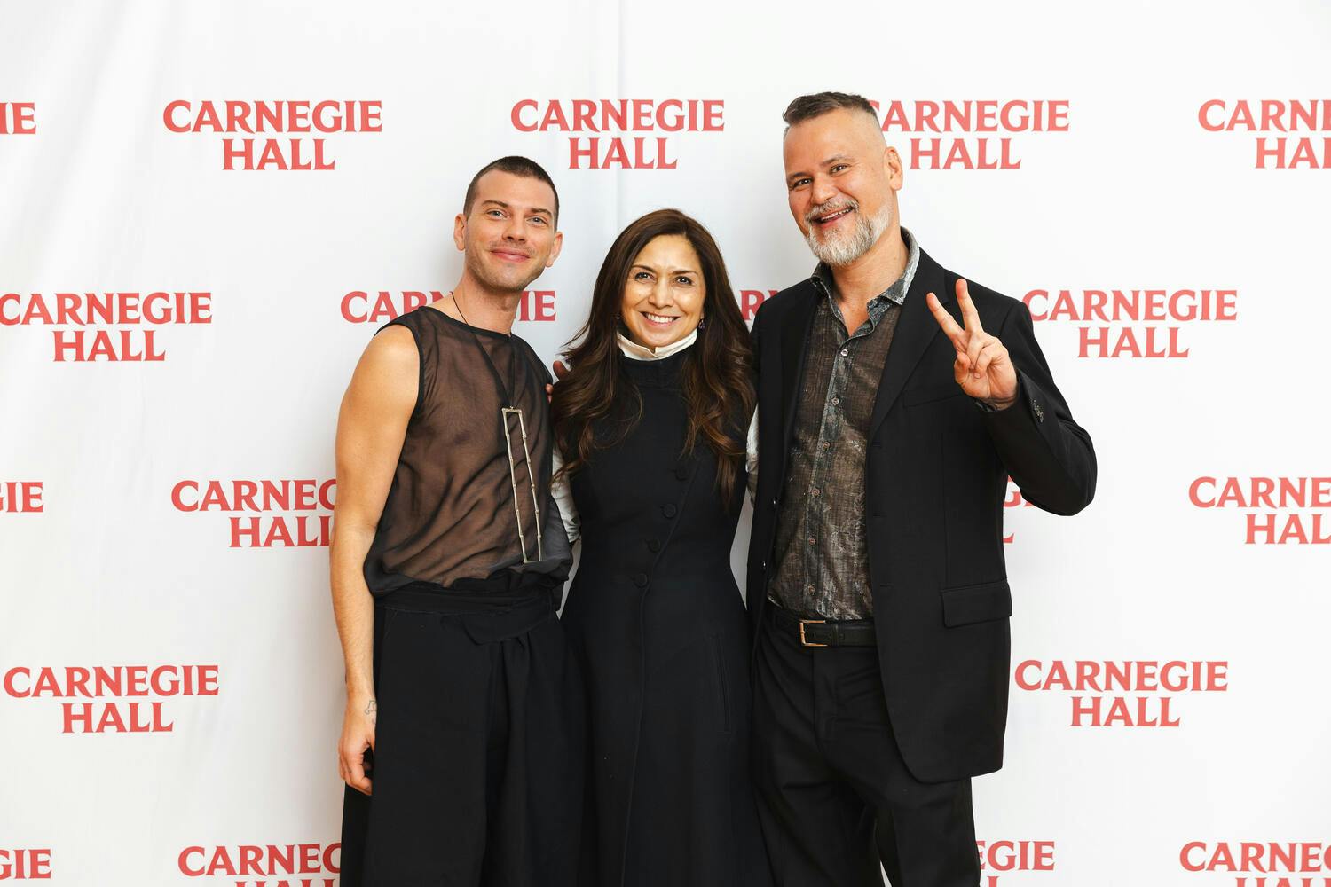 Celebration attendees pose for a photo