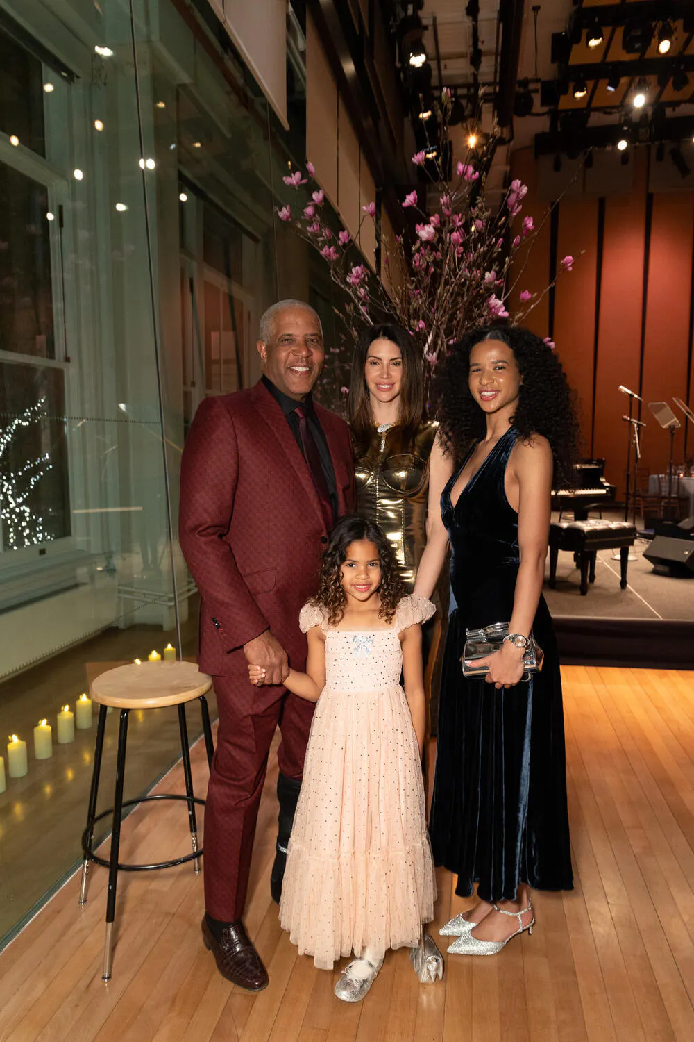 Robert F. Smith with Hope, Eliana, and Zuri Smith