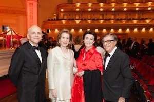 Robert Couturier, Judy Ney, Mercedes T. Bass, and Bob Colacello by Julie Skarratt