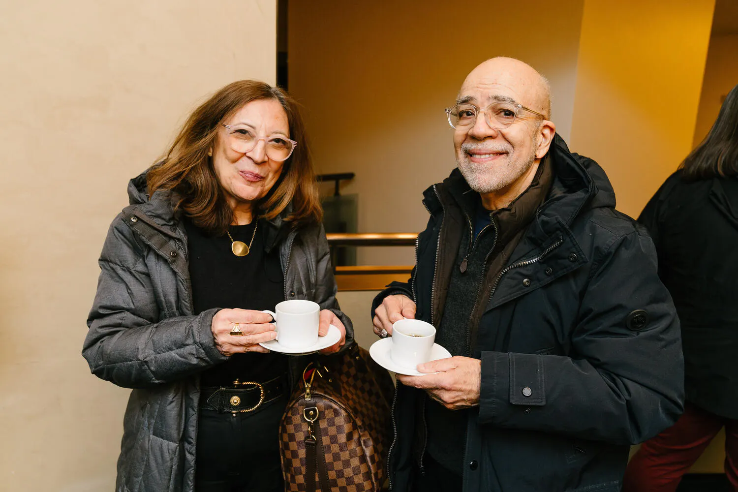 Carnegie Hall subscribers enjoy a reception in Zankel Hall Center Stage.
