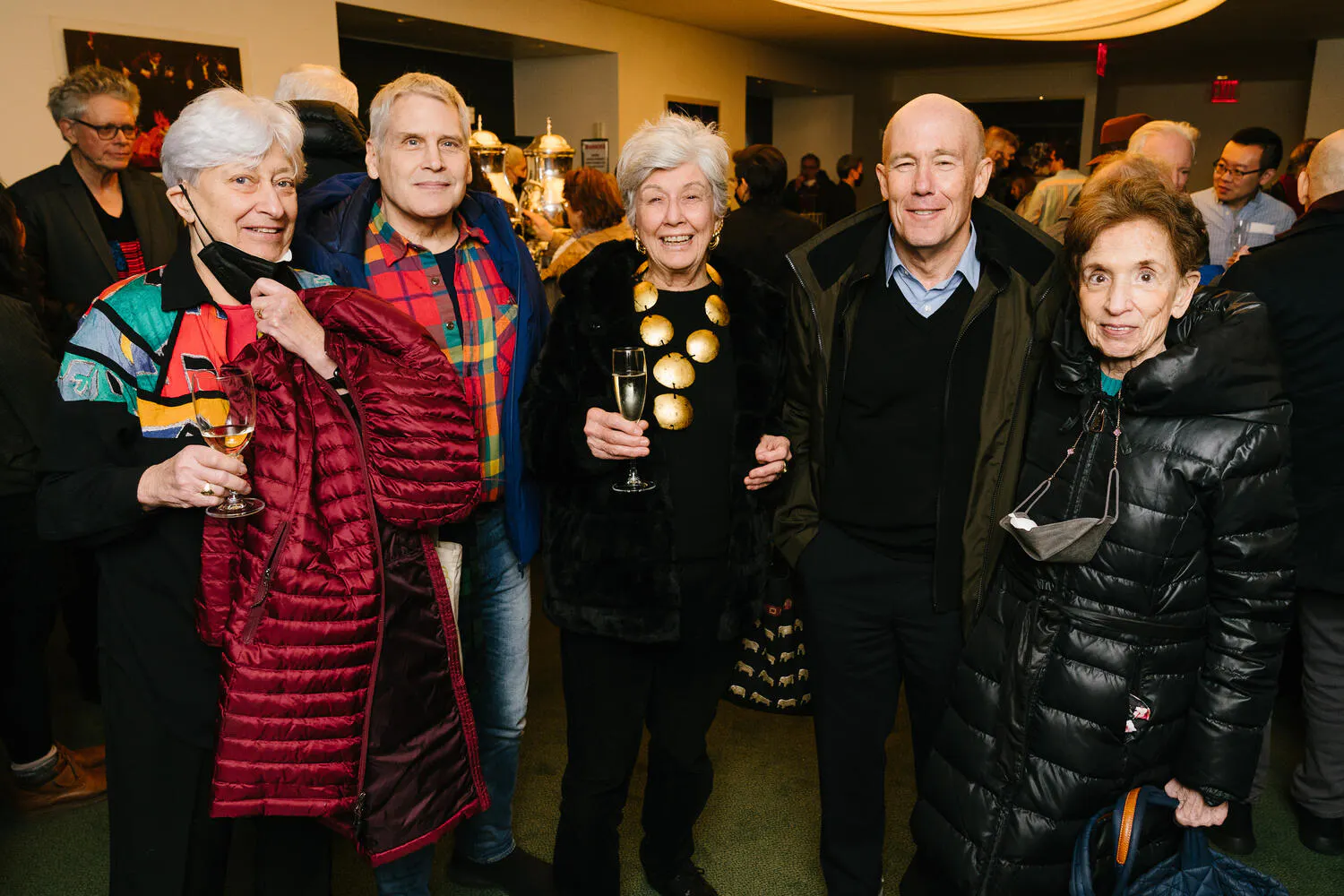Carnegie Hall subscribers enjoy a reception in Zankel Hall Center Stage.
