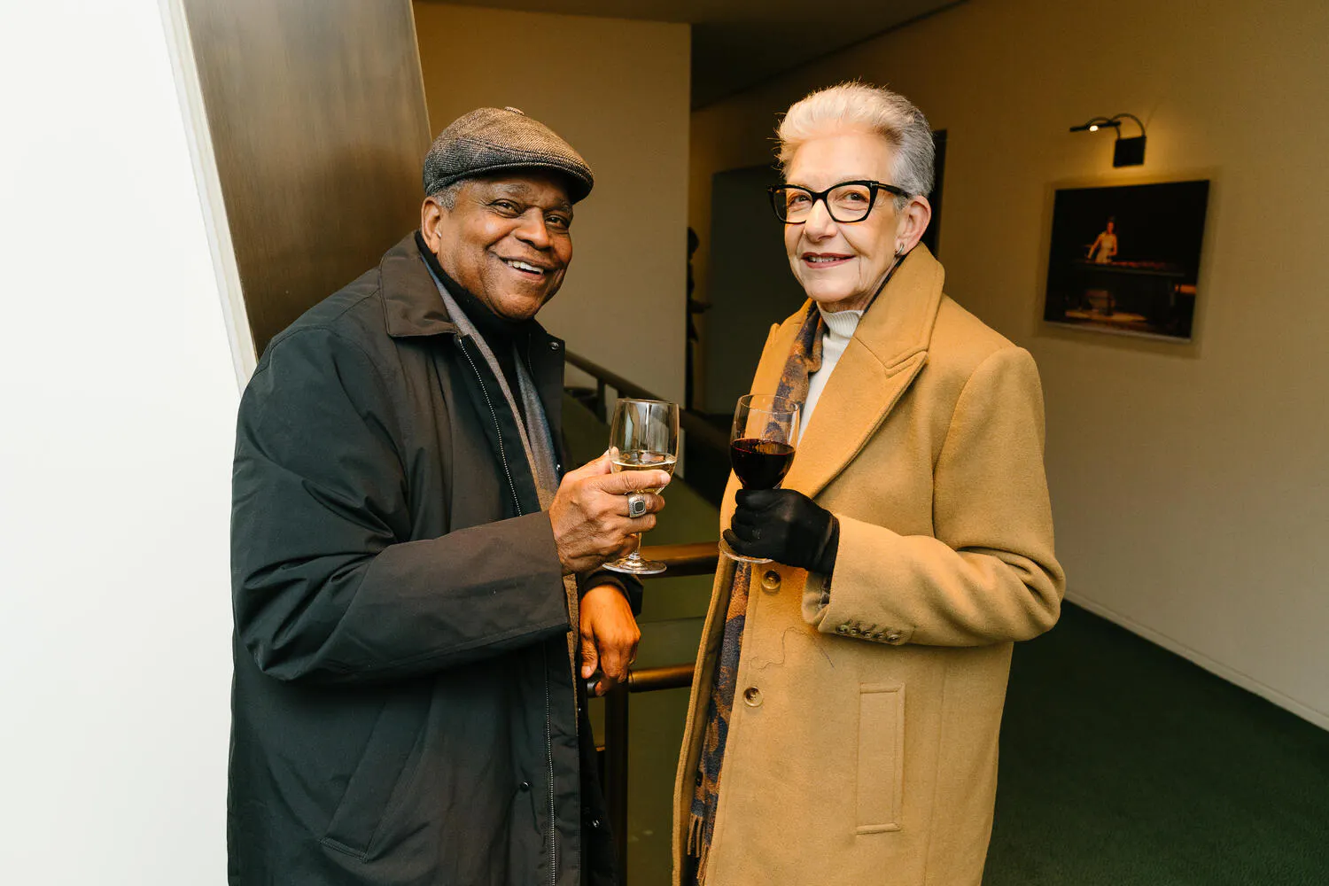 Carnegie Hall subscribers enjoy a reception in Zankel Hall Center Stage.