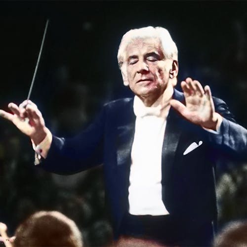 Leonard Bernstein conducting