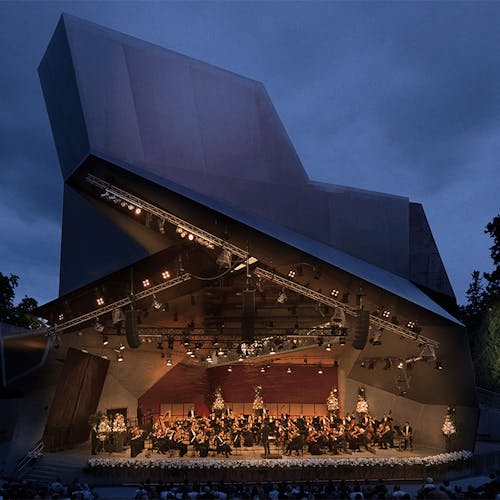 An outdoor concert hall