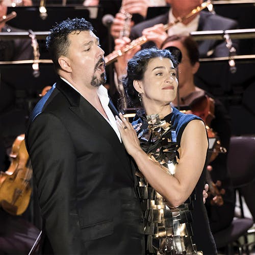 Eric Cutler and Asmik Grigorian on stage