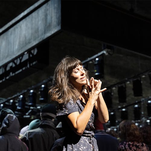 Corrine Winters performing on stage