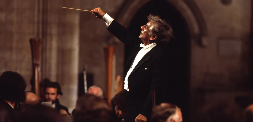 Leonard Bernstein conducting