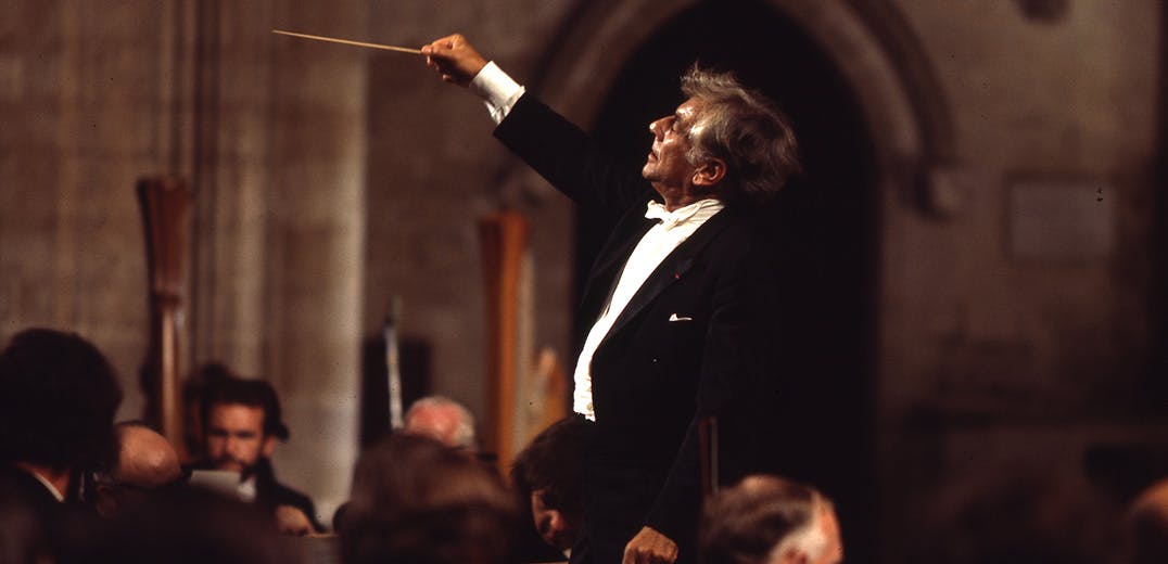 Leonard Bernstein conducting