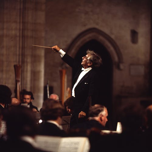 Leonard Bernstein conducting