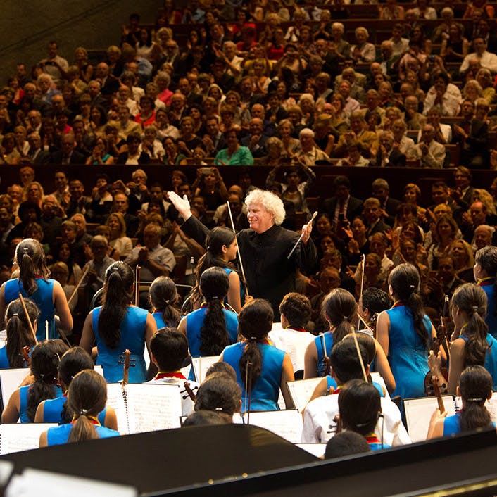 National Children's Symphony Orchestra of Venezuela conducted by Sir Simon Rattle and Jesus Parra