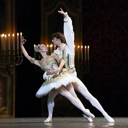 Two dancers on stage