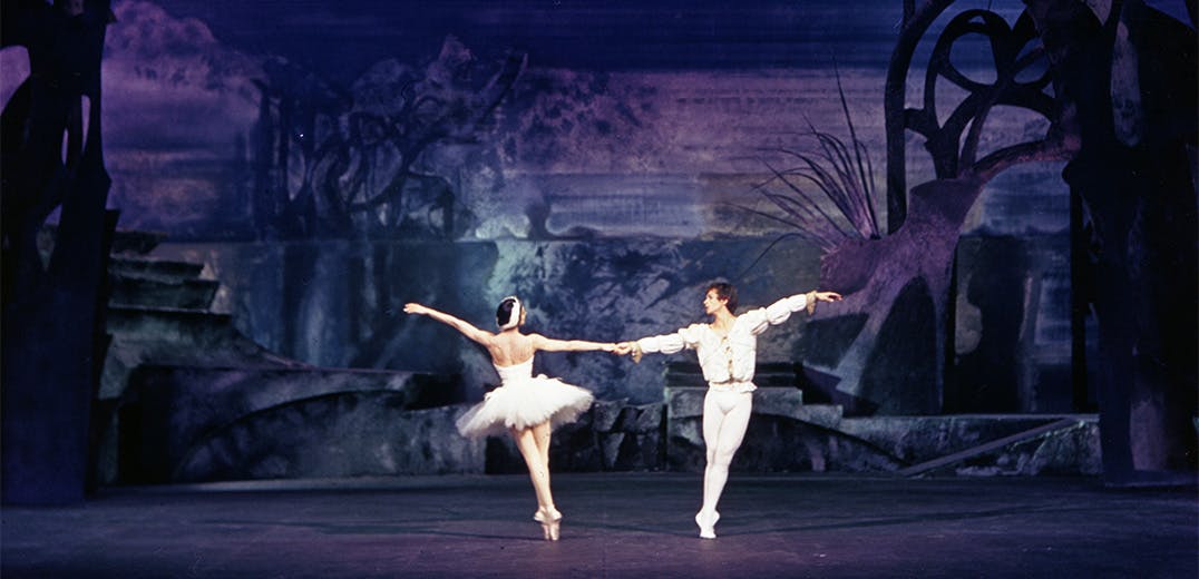 Two dancers on stage