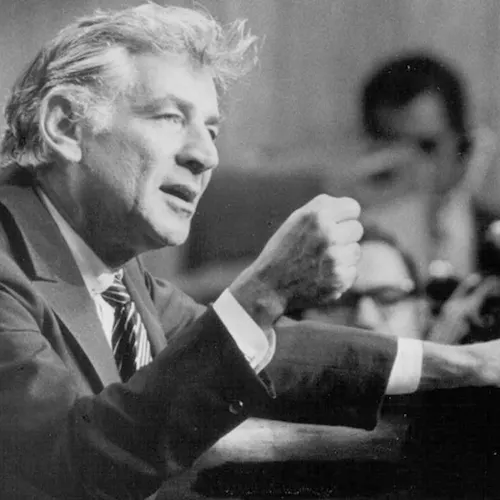 Leonard Bernstein at the piano
