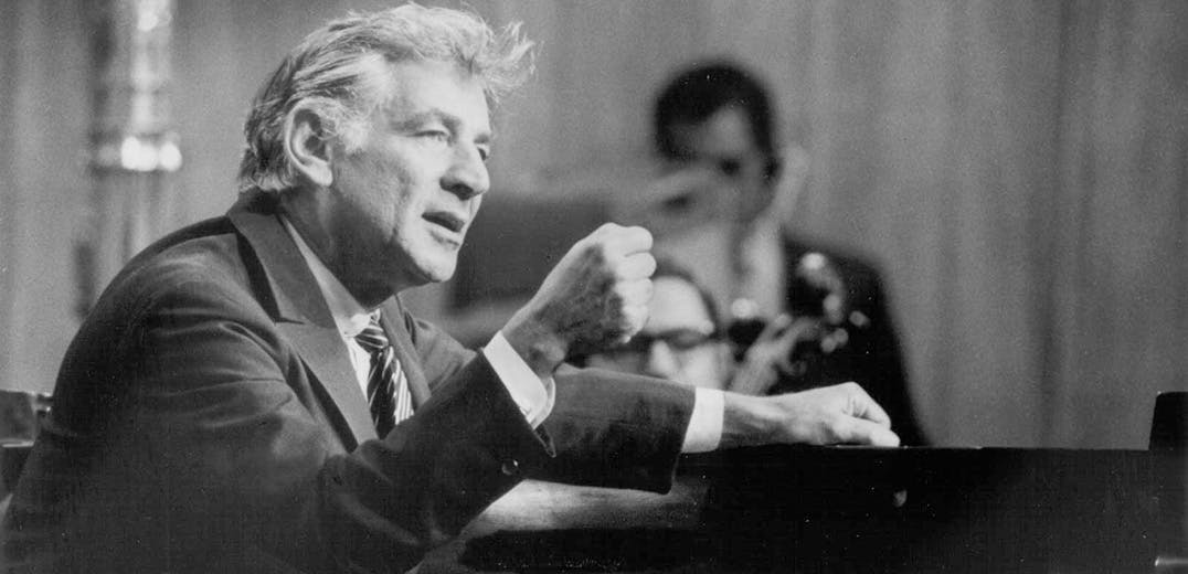Leonard Bernstein at the piano