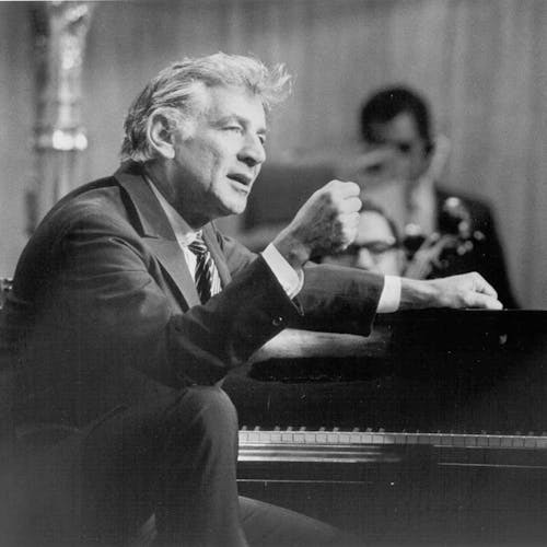 Leonard Bernstein at the piano