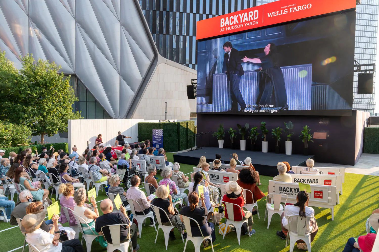 Outdoor screening of Cavalleria rusticana and Pagliacci in Hudson Yards